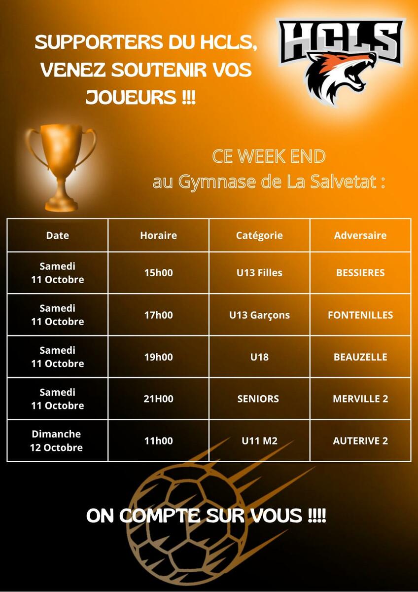 Matchs de ce Week-end